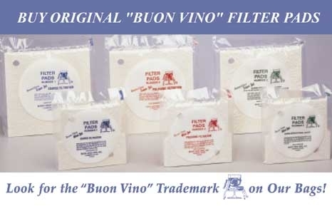 3 Pads/Pack, 5 Packs of Original Buon Vino Mini Jet Filter Pads #1 Coarse 